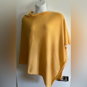 Shirin Cashmere Poncho Scotland One Size Yellow Orange